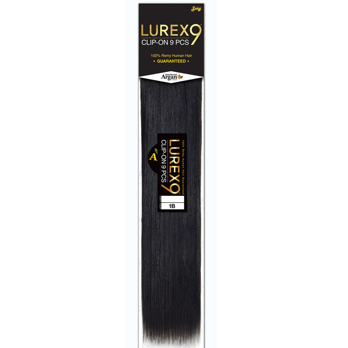 Zury Sis Lurex 9 100% Remy Human Hair Clip-On Weave - STRAIGHT 9 PCS 16-24"