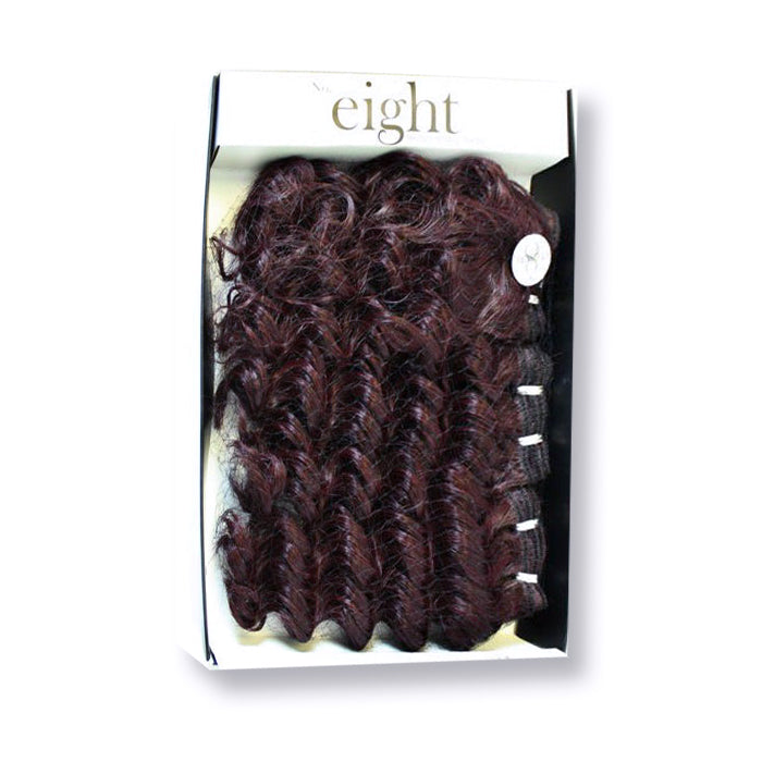 Zury Sis Human Hair Natural Mix Weave - NO.8 DEEP WAVE 8" (3 PCS+ Closure)