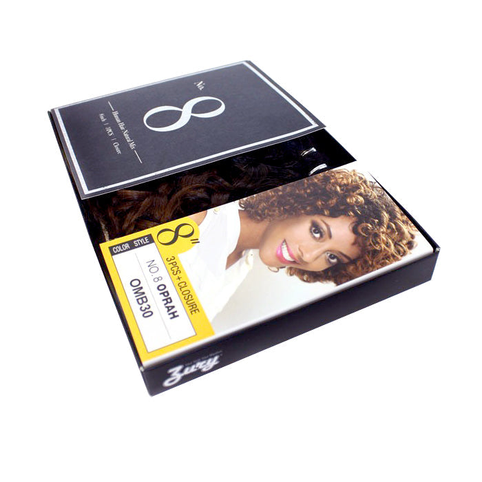 Zury Sis Human Hair Natural Mix Weave - NO.8 OPRAH 8" (3 PCS+ Closure)