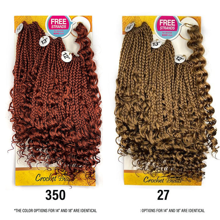 Zury Sis Loop Crochet Braids - V11 BOHO DEEP CURLY 14"16"18"