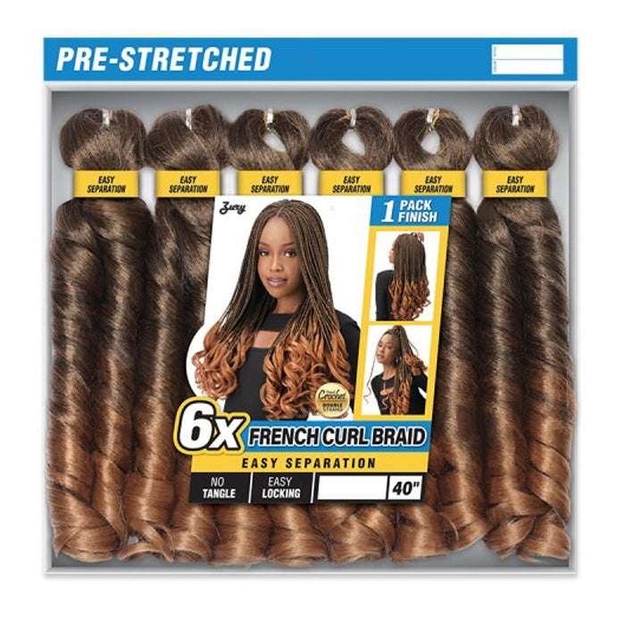 Zury Sis Crochet Braids 100% HAND MADE - FRENCH CURL BRAID 6X