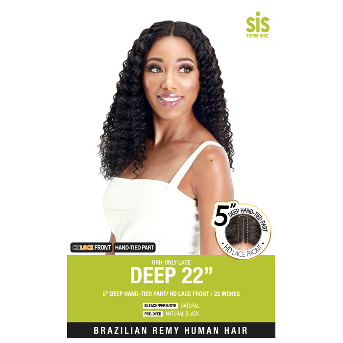 Zury Sis 100% Brazilian Remy Human Hair HD 5" Deep Lace Part Wig - HRH-ONLY LACE DEEP 22"