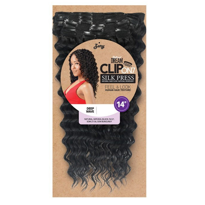 Zury Natural Dream Clip ON 7 Silk Press  Weave - DEEP WAVE 14"