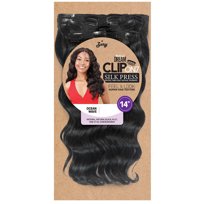 Zury Natural Dream Clip ON 7 Silk Press Weave - OCEAN WAVE 14"