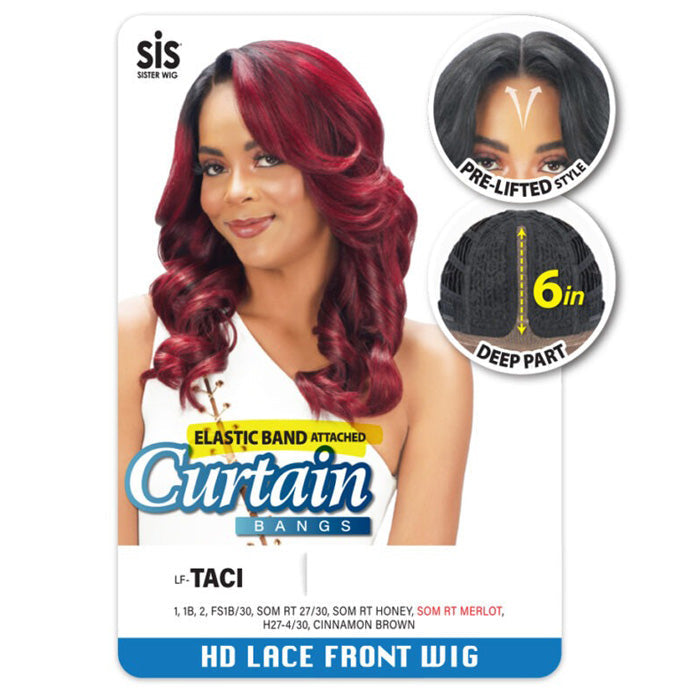 Zury Sis Curtain Bangs 6" Deep Part HD Lace Front Wig - TACI - Pre-Lifted Style