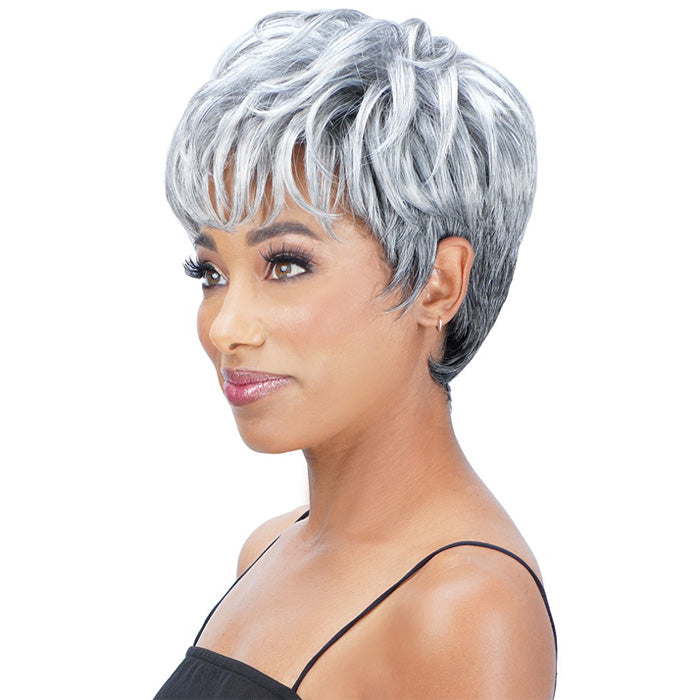 Zury Sis Ms.Wisdom Salt and Pepper Full Wig - WISDOM 203