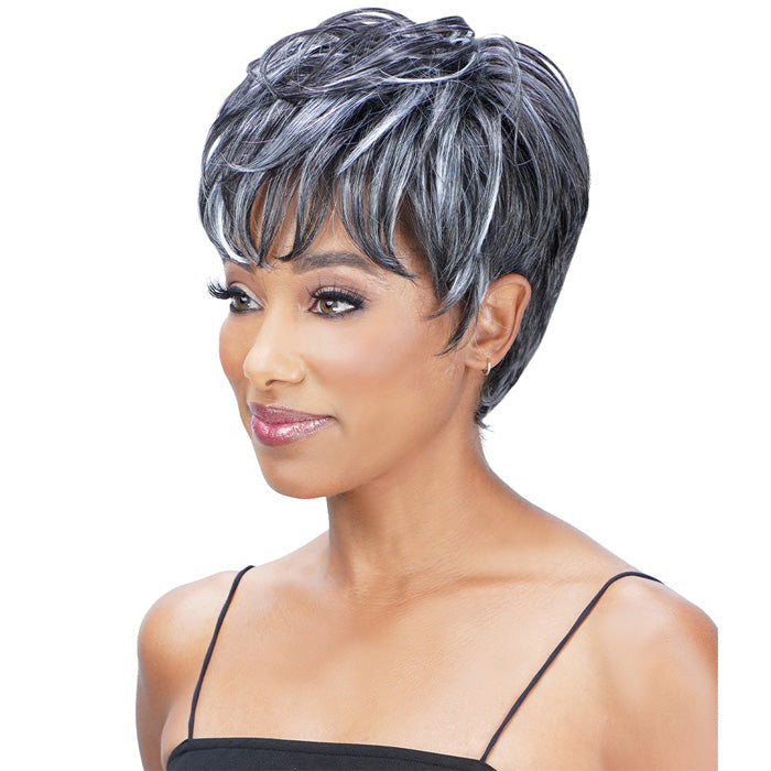Zury Sis Ms.Wisdom Salt and Pepper Full Wig - WISDOM 203